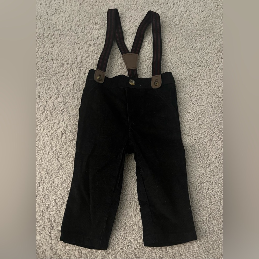 Cat & Jack Holiday Suspenders with Bow Tie with 6 months - Picture 4 of 5